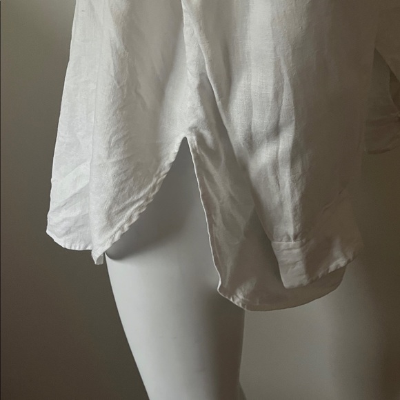 Reformation Andy Oversized Long Sleeve Button-Up Shirt White - Picture 8 of 13